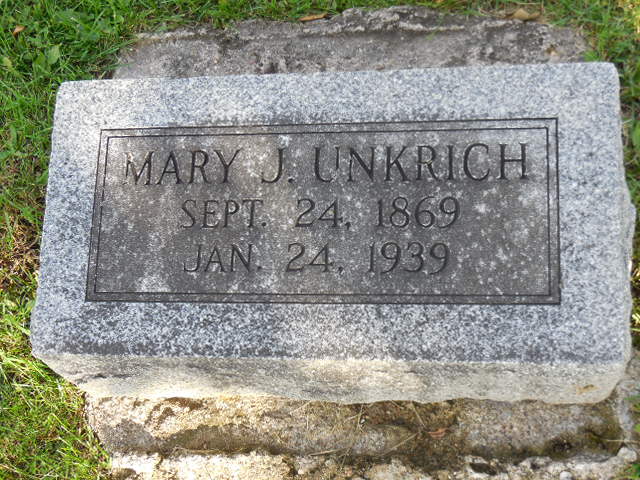 Mary J Unkrich 1869-1939