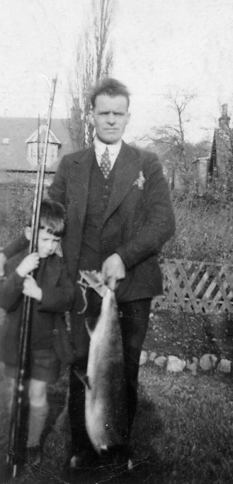 Jim with son Jamie fishing