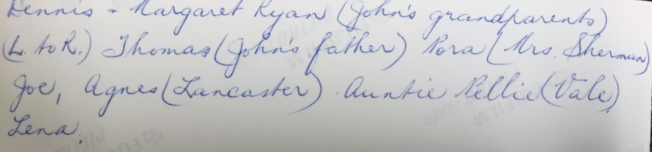 Margaret GLEESON Family photo names